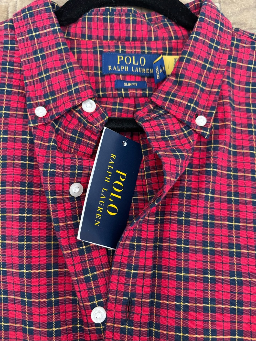 Ralph Lauren Red Plaid Button-Down Shirt - Picture 2 of 2